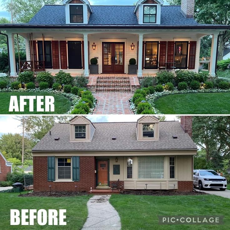 before and after pictures of a house