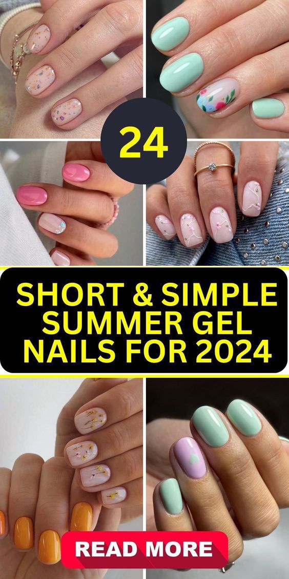 Dipped Nails Ideas Natural Nail, Cute Short Summer Nails Gel, Basic Gel Nails Simple, Gel Nails Ideas Short Simple One Color, Gel Nail Designs 2024, Summer Nail Designs Short Nails, Gel Nails Ideas Summer 2024, Summer Manicure Ideas Gel, Simple Gel Nails Summer