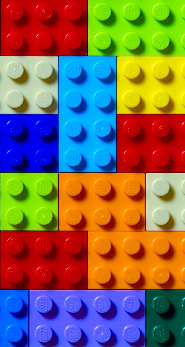 many different colored legos arranged in rows