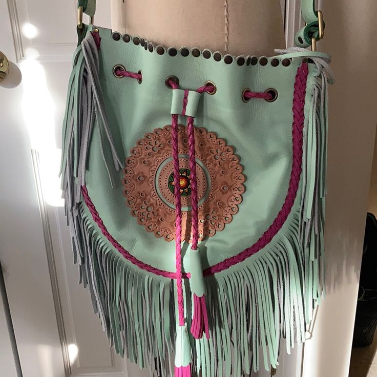 Nwt. World Family Ibiza Amazing Leather Beaded Fringe Bag. Never Worn. Perfect Condition. Sold Out On The Website In This Color. Purchased In Barcelona In 2019. Bohemian Pink Bucket Bag, Bohemian Pink Crossbody Shoulder Bag, Pink Bohemian Crossbody Shoulder Bag, Pink Bohemian Bucket Bag, Pink Bohemian Bucket Bag For Everyday Use, Pink Bohemian Bucket Bag For Travel, Bohemian Pink Bucket Bag For Travel, Pink Bohemian Bucket Bag For Everyday, Bohemian Pink Satchel Bag