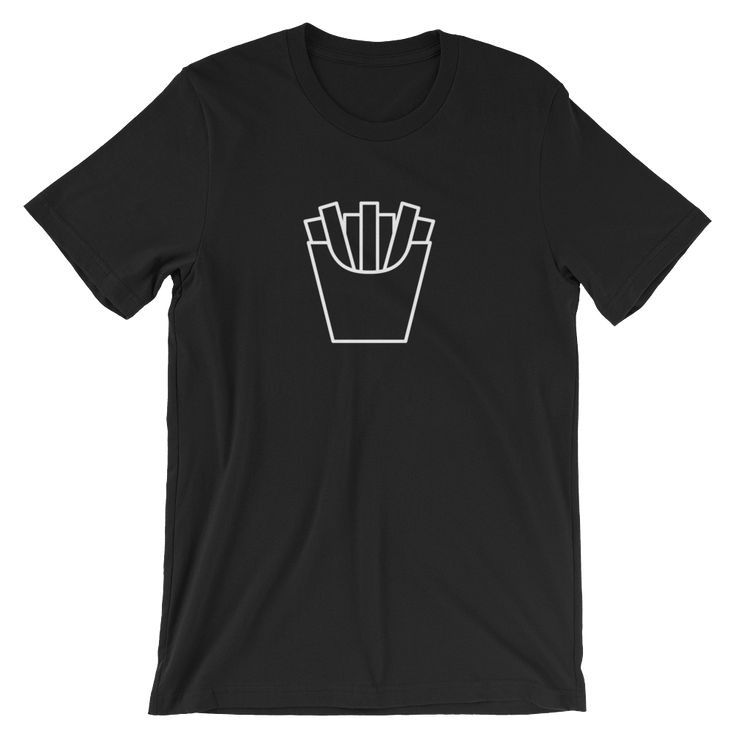 Wardrobe essential for anyone obsessed with fries! Minimalist Unisex Fries Tee | Cottondish (#tee #shirtoftheday #fries #foodie #shirt #ootd #comfy #giftideas #wardrobeessentials #streetstyle) Shirt Ootd, Pizza Burgers, Millenial Fashion, Cheat Meal, Pinterest Closet, Sweater Tank Top, Simple Shirts, Big City, French Fries