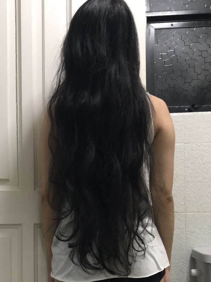 Short Layers On Top Long On Bottom Hair, Asian Hair Aesthetic, Dream Hair Long, Long Black Hair Aesthetic, Long Hair Dark, Long Hair Aesthetic, Hip Length Hair, Eden Rain, Black Long Hair