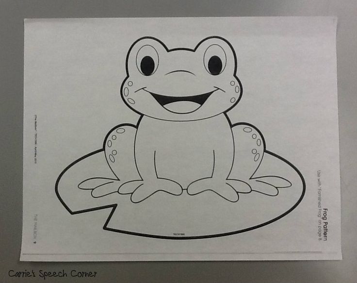 a drawing of a frog sitting on top of a lily pad