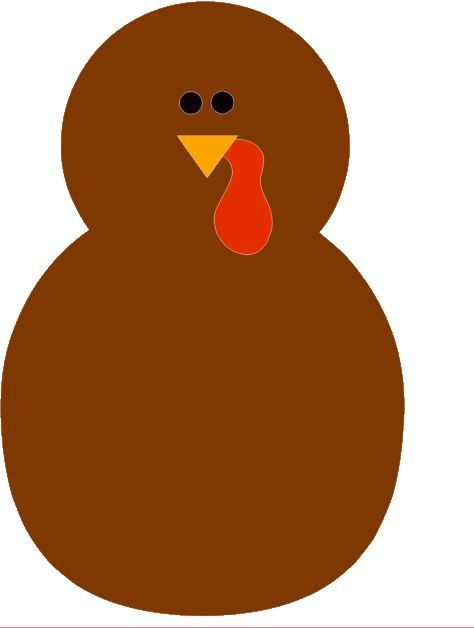 a brown turkey with a red nose and yellow beak, standing in front of a white background