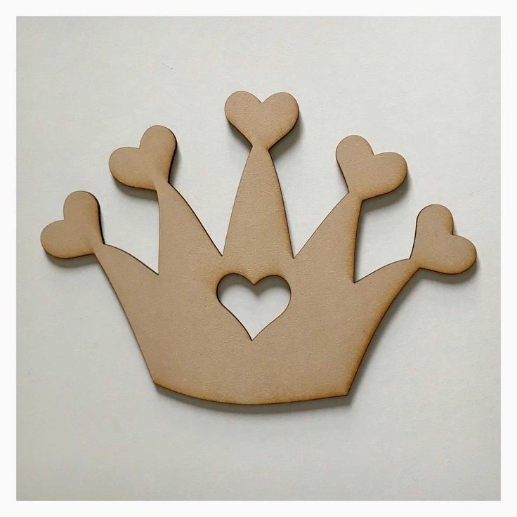 Crown with Hearts DIY Raw MDF Timber Chicken Signs, Cut Out Art, Heart Diy, Rustic Blue, Diy Games, Girl Beds, Wooden Wall Art, Mdf Wood, Home Decorating