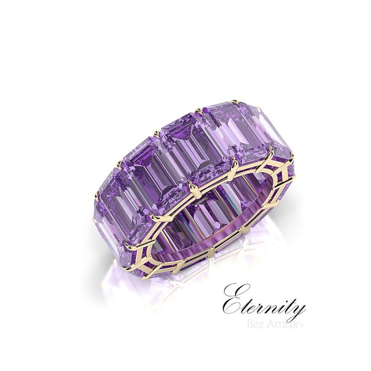 Rose Gold Amethyst Eternity Band Bez Ambar, Inexpensive Jewelry, Engagement Rings Opal, Amethyst Jewelry, Cheap Jewelry, I Love Jewelry, Diamond Rings Bands, Eternity Band, Custom Engagement Ring