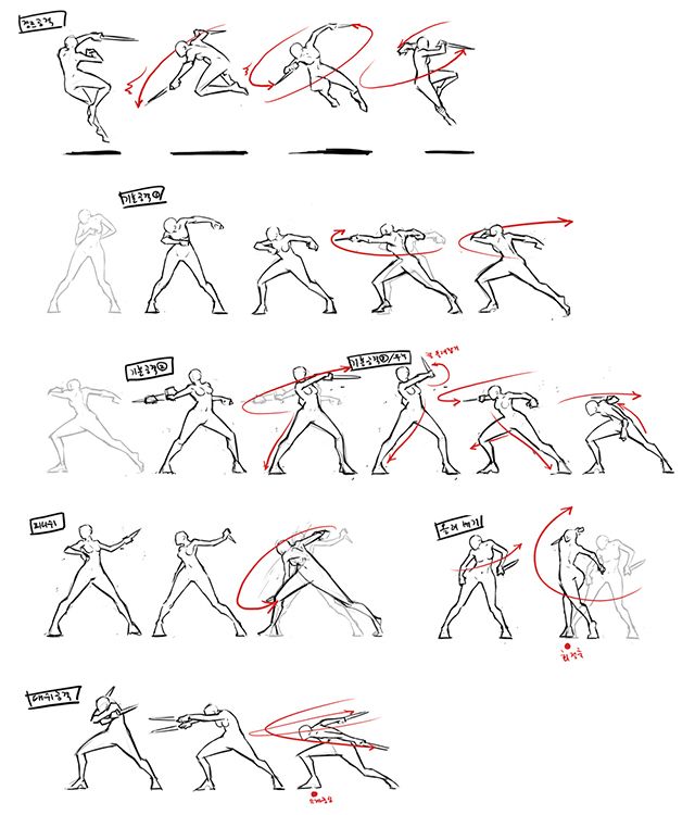 an image of how to draw people in different poses