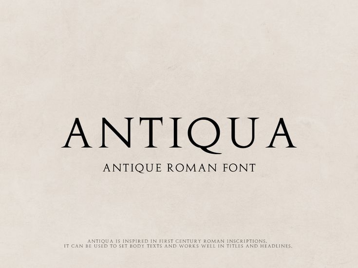 an antique roman font is displayed on a white background with the word'antiqua'in black