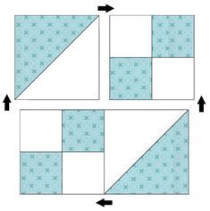 two blocks are shown with the same pattern as they appear to be cut into squares