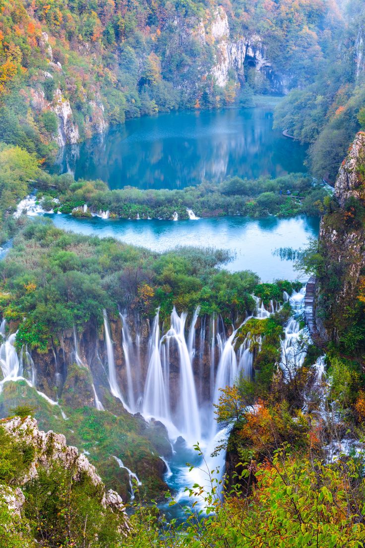 the plitka waterfall in plitka national park is one of croatia's most beautiful waterfalls