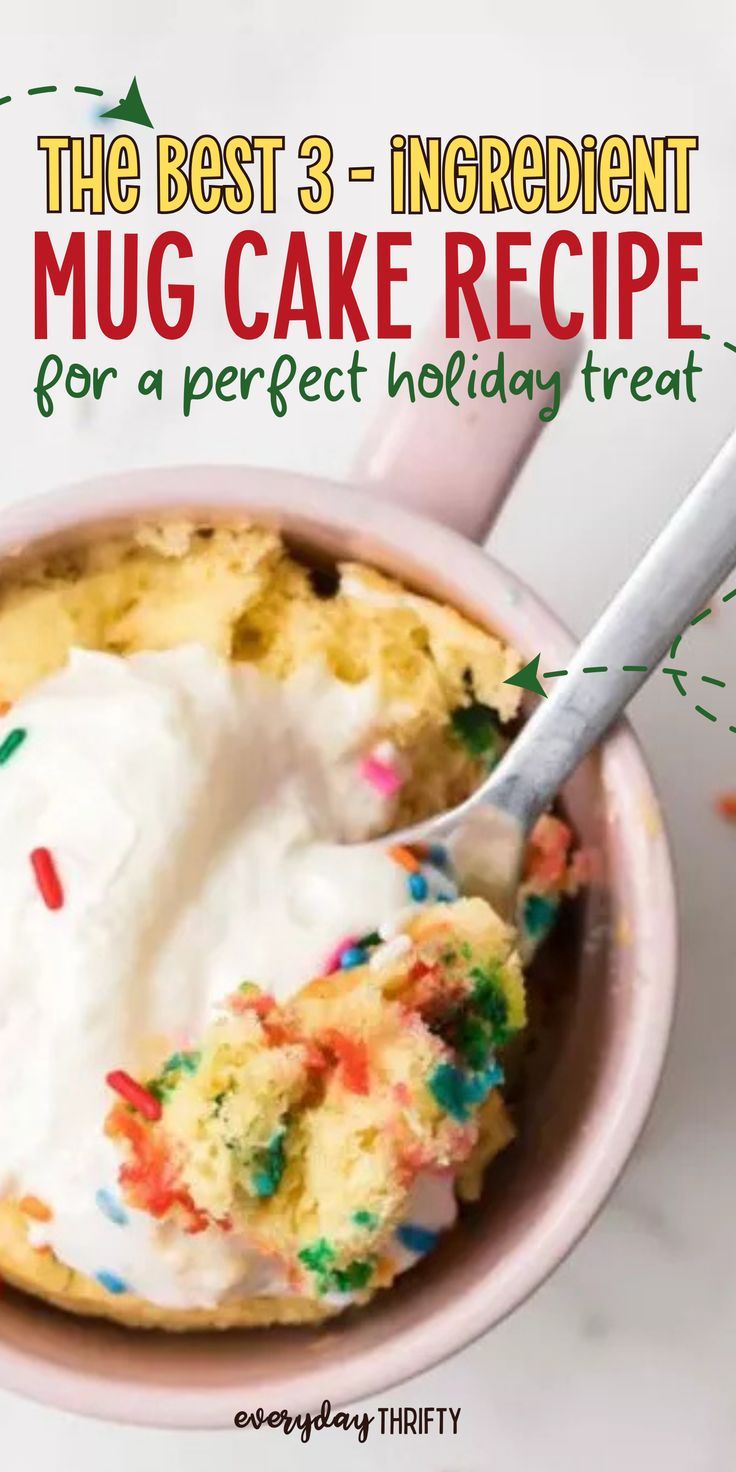 the best 3 ingredient mug cake recipe for a perfect holiday treat