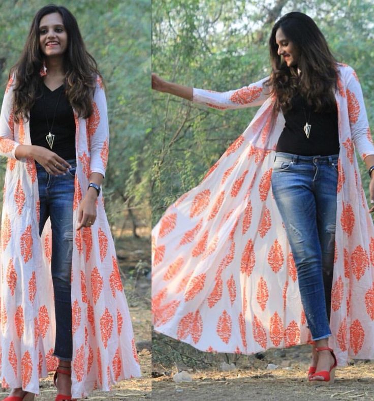 Shrug For Jeans, Long Shrugs Outfit Jeans, Long Shrug Dresses Indian, Long Shrugs Outfit Western, Kurti With Shrug Long, Ruffle Shrug Long Indian, Shrug Kurti, Goa Trip, Onam Outfits