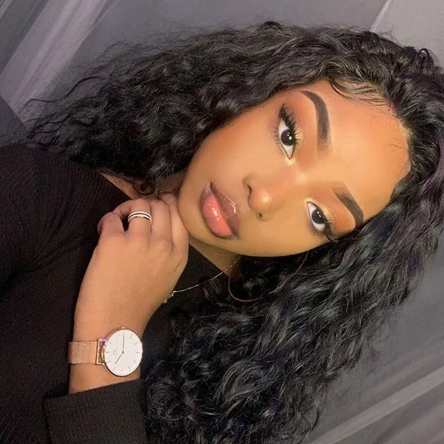 Baddie Makeup Black Women, Makeup For Black Skin, Brown Skin Makeup, Cute Makeup Looks, Glamour Makeup, Dark Skin Makeup, Baddie Hairstyles, Brazilian Human Hair, Makeup Forever