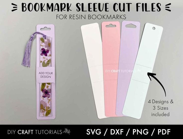 four bookmarks are shown with the instructions to make them look like they have flowers on