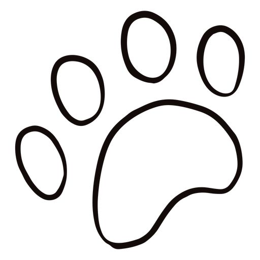 an animal's paw is shown in black and white, with the word paws on it