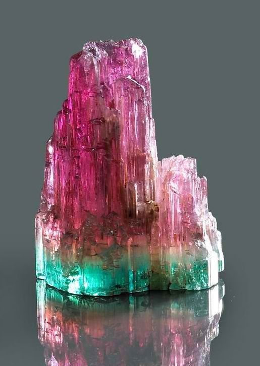 tourmaline Fine Minerals, Pretty Rocks, Crystal Magic, Beautiful Rocks, Mineral Stone, Minerals And Gemstones, Rocks And Gems, Watermelon Tourmaline, Precious Gems