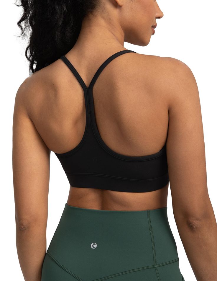 PRICES MAY VARY. Dreamlux fabric incorporates LYCRA fiber, provides outstanding stretch for unrestricted movement, combining sophistication with softness and breathability for enhanced overall comfort. Achieve unrestricted arm and shoulder movement with our sports bra's innovative Y-back design. Engineered to reduce bounce and provide maximum comfort and support during intense workouts, it enables free movement while ensuring stability. Crafted with removable chest pads and spaghetti thin strap, Shoulder Movement, Free Movement, Padded Sports Bra, Workout Yoga, Low Impact Workout, Yoga Bra, Intense Workout, Workout Jacket, Casual Everyday