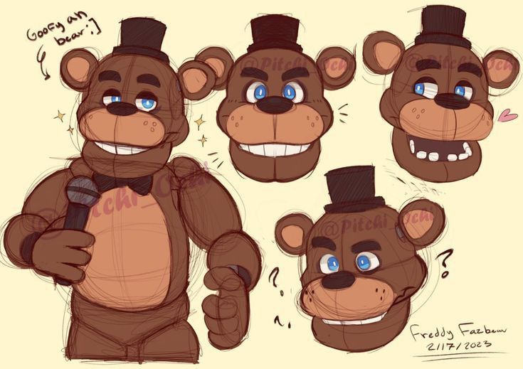 the monkey is wearing a top hat and holding a microphone in one hand, with three different expressions on his face