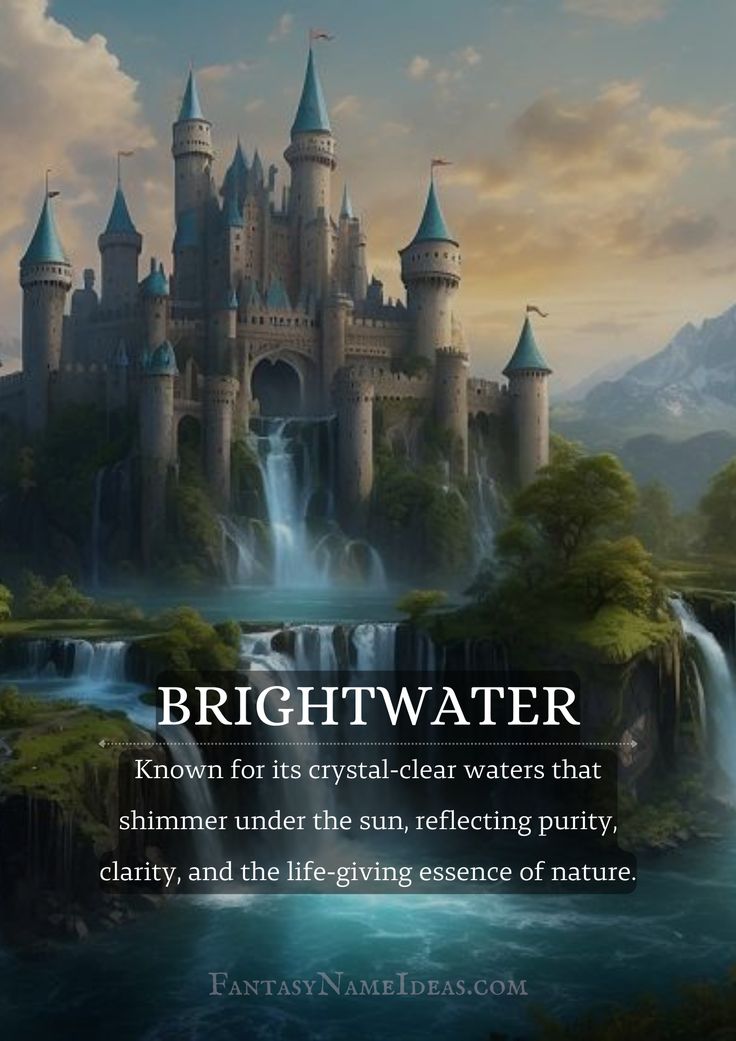 Magical realm. Water castle. Fantasy Name Ideas. Midevil Last Names, Dnd Kingdom Names, Fantasy Kingdom Names Ideas Dark, Creating A Fantasy Kingdom, Mythical Places Names, Fantasy Species Name Ideas, Fantasy Mountain Names, Fantasy Names Kingdom, Names Of Fantasy Kingdoms