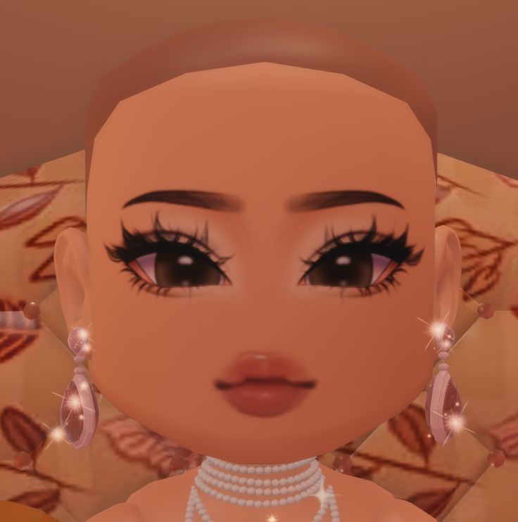 an animated image of a woman wearing pearls