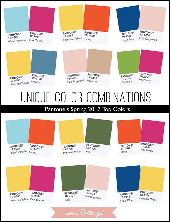 pantone's spring / summer 2011 top colors are available in the color combination chart