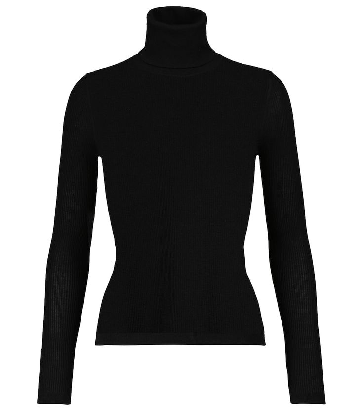 Saint Laurent's black turtleneck sweater is the perfect foundation piece for building elegant winter looks. For the softest feel against the skin, it's made from a fine combination of wool, cashmere and silk. Saint Laurent Turtleneck, Black Cashmere Turtleneck With Funnel Neck, Chic Black Fine Knit Turtleneck, Sleek Funnel Neck Turtleneck For Winter, High Neck Fine Knit Merino Wool Turtleneck, Elegant Fine Knit Turtleneck For Layering, Elegant Cashmere Turtleneck Sweater, Fine Knit Cashmere Turtleneck Top, Merino Wool Fine Knit Turtleneck For Workwear