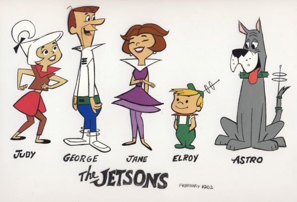 the jetsons cartoon characters are depicted in this drawing