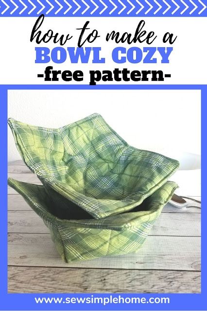 how to make a bowl cozy - free pattern with instructions for the bottom and sides