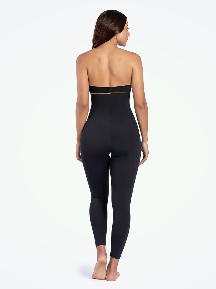 Curveez® High Waisted Shaping Black Leggings Compressive High-waist Activewear With Built-in Bra, Fitted Bottoms With Built-in Bra For Pilates, Tight High-rise Leggings With Wide Waistband, Full Coverage Workout Bottoms, High Rise Tight Leggings With Contoured Waistband, Black Shaping Athleisure Activewear, High Rise Fitted Leggings With Wide Waistband, Black Shaping Activewear For Yoga, Shapewear Pants With Stretch And Wide Waistband