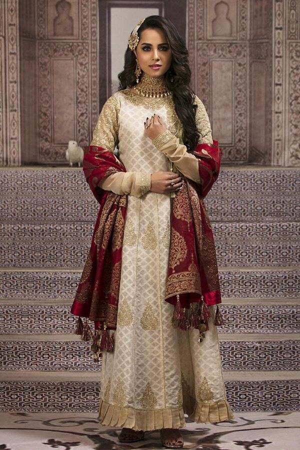 Festive Anarkali Style Sherwani In Chinon, Semi-stitched Banarasi Silk Sharara With Dabka Work, Embroidered Floor-length Churidar For Eid, Eid Sherwani With Dabka Work In Chinon, Eid Sherwani With Dabka Work And Chinon Material, Diwali Sherwani With Dupatta In Chinon, Anarkali Sherwani With Resham Embroidery In Dola Silk, Unstitched Chinon Sherwani For Eid, Semi-stitched Banarasi Silk Dress With Pallu