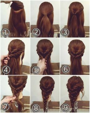 Celebrity Long Hair, Hair Upstyles, Fesyen Rambut, Fishtail Braid, Vlasové Trendy, Pinterest Hair, Hair Tutorials Easy, Peinados Fáciles Para Cabello Corto, Hair Up Styles