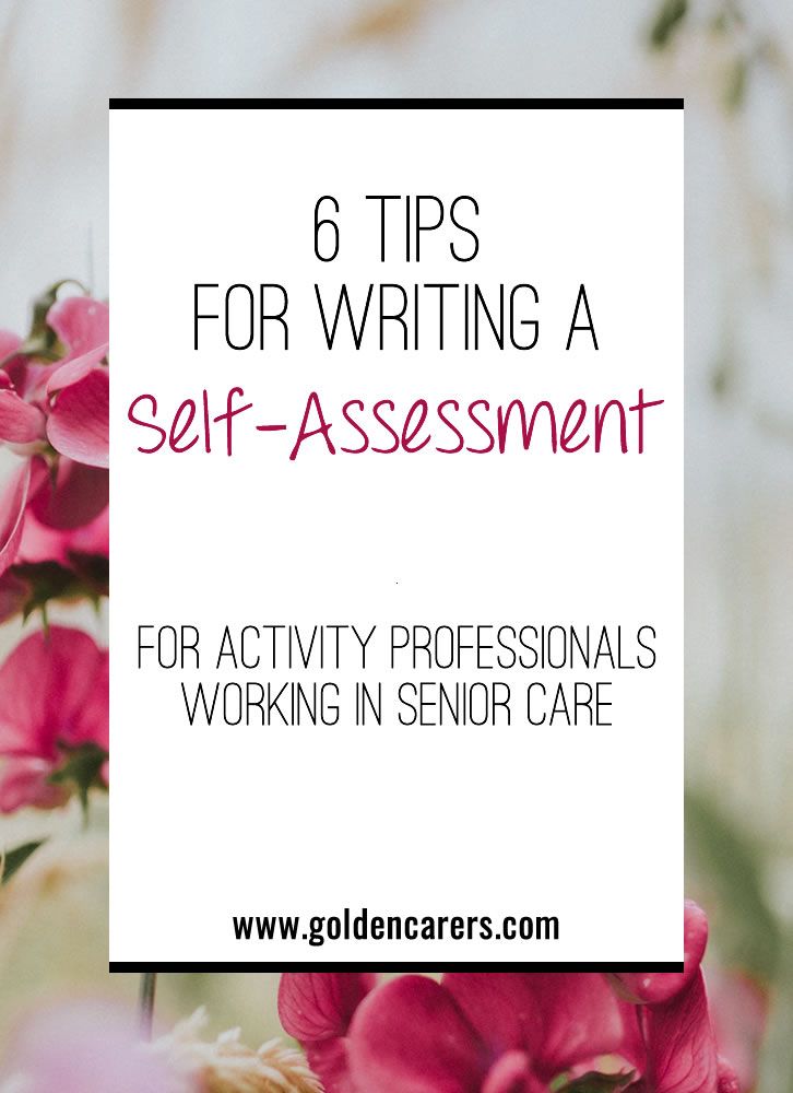 pink flowers with text that reads 6 tips for writing a self - assignment for activity professionals working in senior care