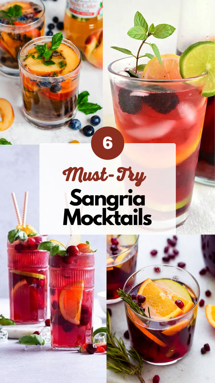 Sangria Mocktails Sangria Mocktail Recipe, Non Alcoholic Sangria Fall, Sangria Non Alcoholic Recipes, Mocktails Non Alcoholic Sangria, Mock Sangria Non Alcoholic, Mocktail Sangria Non Alcoholic, Sangria Mocktail Non Alcoholic, Non Alcoholic Sangria Recipes, Mocktail Sangria