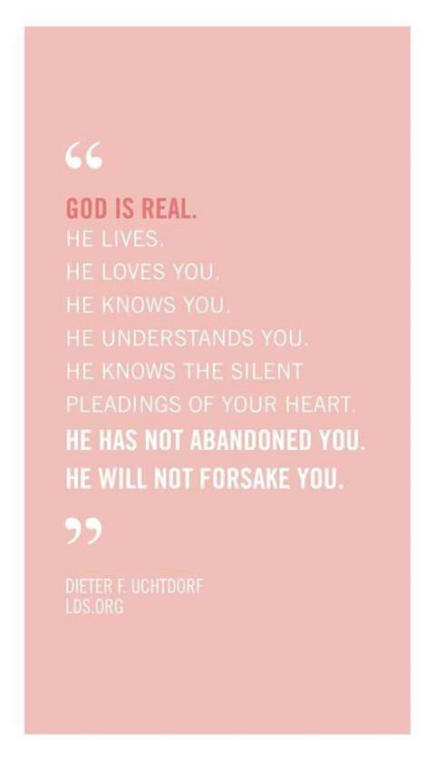 a pink poster with the words, god is real he loves you he knows you he knows