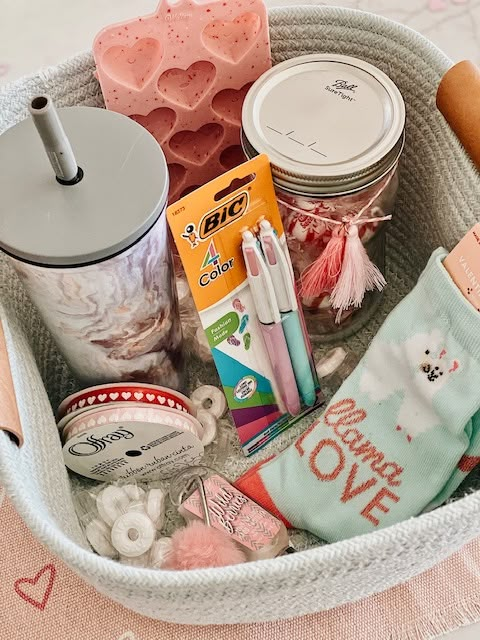 a basket filled with lots of different items