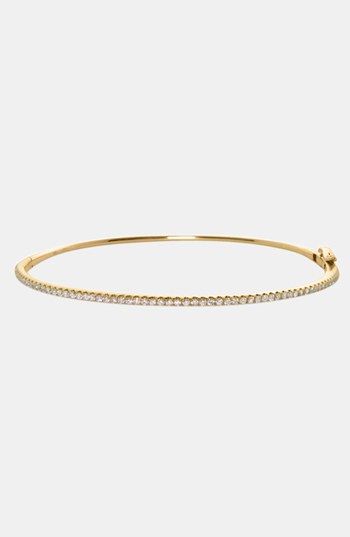 Bony Levy Skinny Diamond Bangle (Nordstrom Exclusive) Elegant 14k Gold Bracelets With Pave Setting, Minimalist Gold Cubic Zirconia Bangle Bracelet, Everyday Yellow Gold Cubic Zirconia Diamond Bracelet, Elegant 14k Gold Diamond Bracelet With Pave Setting, 14k Gold Bangle With Diamond Accents For Everyday Luxury, Fine Jewelry Diamond Gold Bracelet For Everyday, Yellow Gold Diamond Bracelets With Prong Setting, 14k Gold Bangle With Vvs Clarity, 14k Gold Brilliant Cut Bangle Fine Jewelry