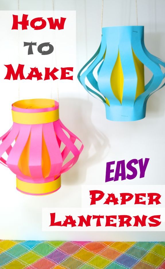 how to make easy paper lanterns with instructions for making them in the shape of lamps