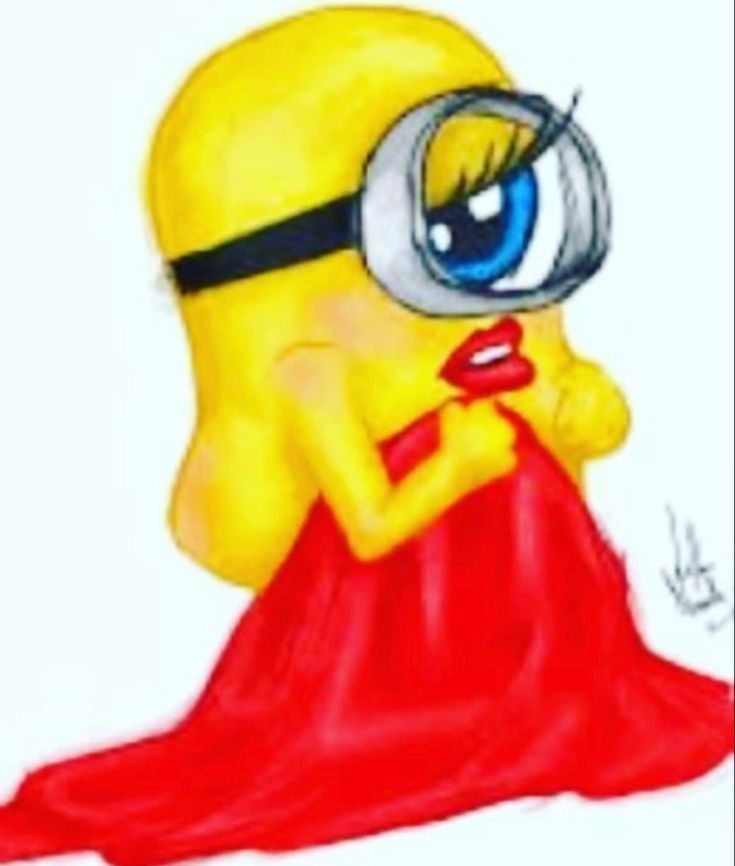 a drawing of a cartoon character looking through a magnifying glass with her hand