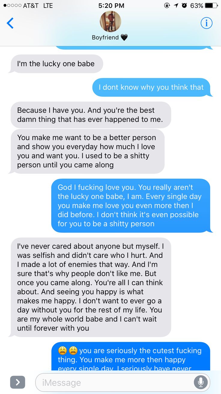 two texts that are being shared to each other