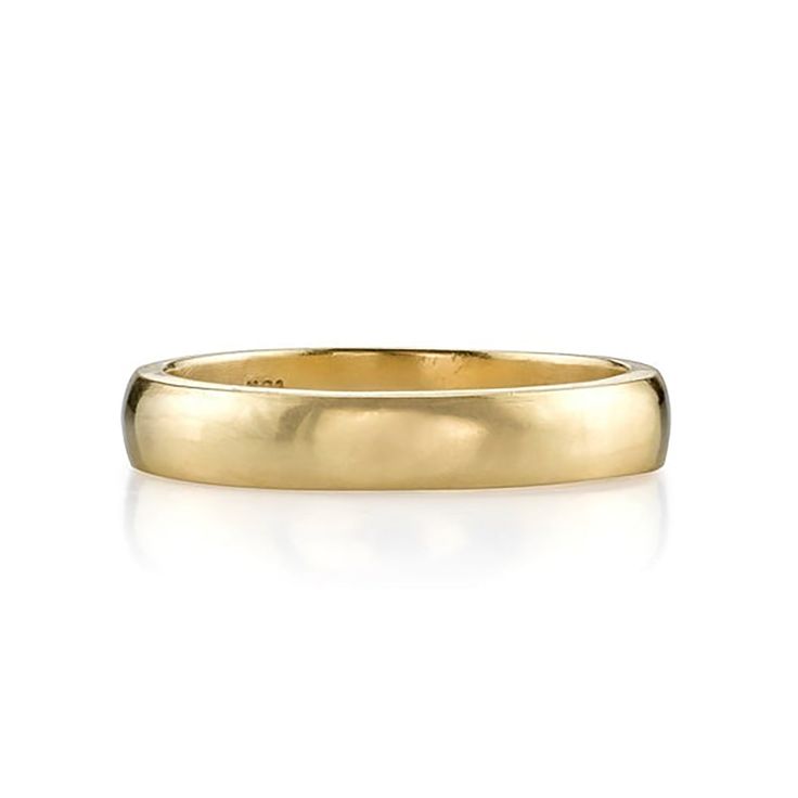 A timeless approach to the customary wedding band, this Single Stone 18k yellow gold ring arrives simply brushed to a satin finish. Appealing to the minimalist with a penchant for tradition, this sleek, straightforward design is as endearing as your union is enduring. Single Stone Ring, Yellow Gold Wedding Band, Pure Romance, Single Stone, 18k Yellow Gold Ring, Stone Collection, Antique Diamond, Curated Gifts, One Ring