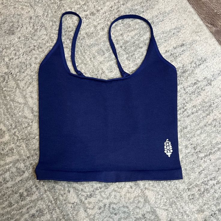 Free People Tighten Up Low Back Tank In Navy Blue, Nwot Size Xs/S Affordable Blue Zara Tank Top, Fp Movement, Low Back, Free People Tops, Free People, Color Blue, Navy Blue, Womens Tops, Tank Tops