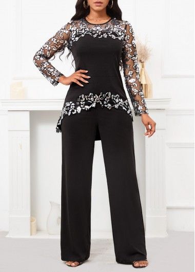 Color:Black;Size:S;Size:M;Size:L;Size:XL;Size:XXL;Package Contents:1 X Jumpsuit;Occasion:Other;Style:Bohemian; Bride Jumpsuit, Fashion Jumpsuits, Jumpsuit Outfits, Trendy Jumpsuit, Sequin Rompers, Lace Jumpsuit, فستان سهرة, Jumpsuits And Romper, Evening Cocktail