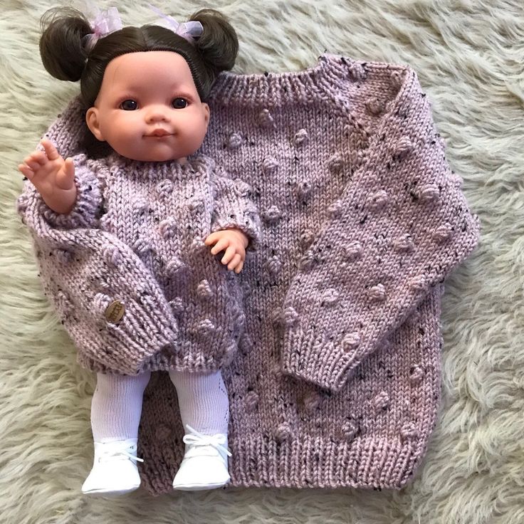 Powder pink popcorn sweater, confetti sweater, doll sweater, doll and me clothing Sweater Doll, Confetti Sweater, Baby Tuxedo, Baby Wedding Outfit, Newborn Boy Coming Home Outfit, Knitted Baby Outfits, Pink Popcorn, Popcorn Sweater, Doll Sweater