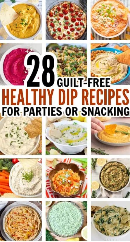 28 mouthwatering healthy dips for parties or snacks