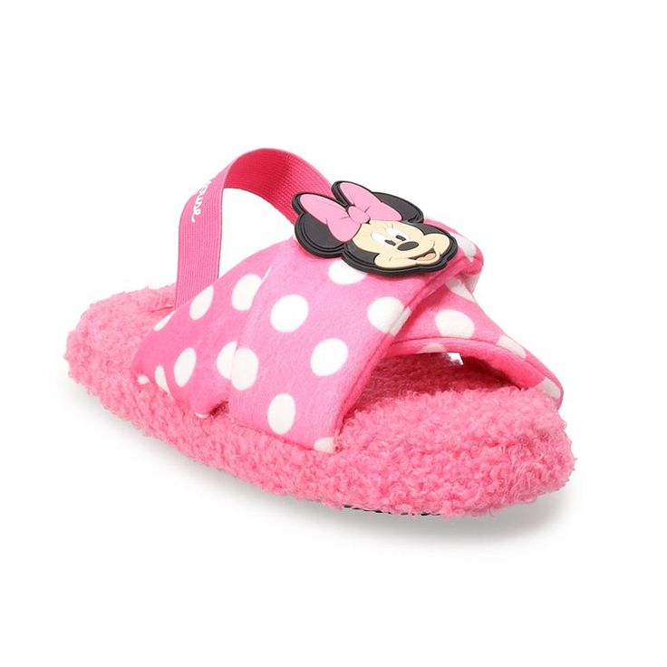 She'll love the fun design and comfort of these Disney's Minnie Mouse girls' slippers. © DisneyClick this FOOTWEAR GUIDE to find the perfect fit and more! She'll love the fun design and comfort of these Disney's Minnie Mouse girls' slippers. © Disney Click this FOOTWEAR GUIDE to find the perfect fit and more! SHOE FEATURES Minnie Mouse graphics Elastic strap for a secure fitSHOE CONSTRUCTION sherpa lining TPR outsoleSHOE DETAILS Round toe Slip-on Foam footbed Spot clean Size: 2. Color: Pink. Gen Slippers Disney, Girls Slippers, Minnie Mouse Girl, Slippers For Girls, Wedding Plans, Sherpa Lined, Toddler Shoes, Girls Shoes, Gender Female