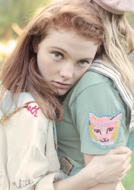 Ooo la la Embroidered Cats, Rookie Mag, Embroidered Names, Tavi Gevinson, Strawberry Blond, Cat Patch, The Rookie, Grunge Aesthetic, Girl Scouts