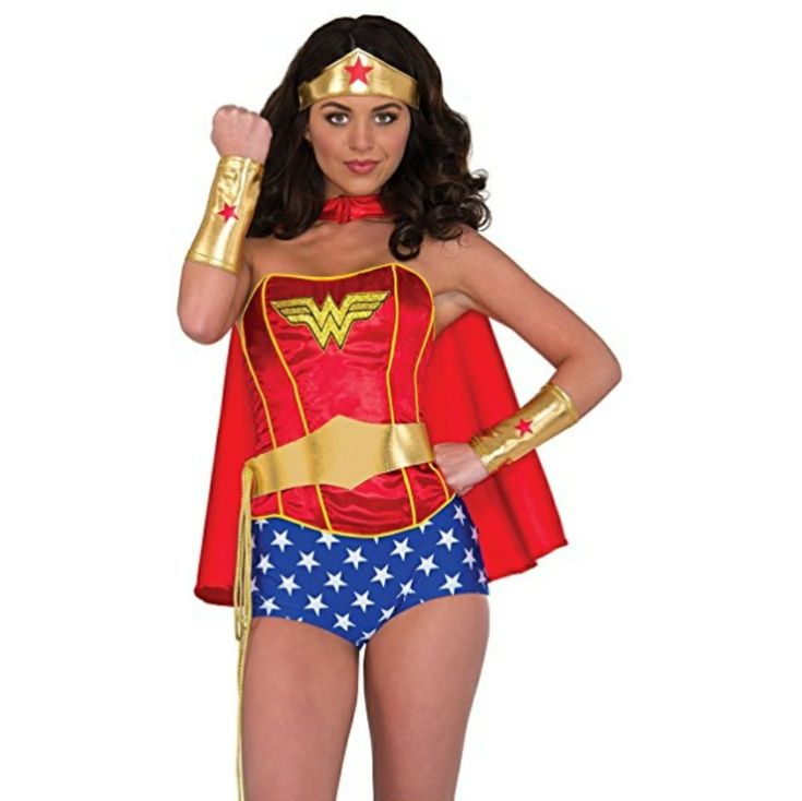 a woman dressed in a wonder costume