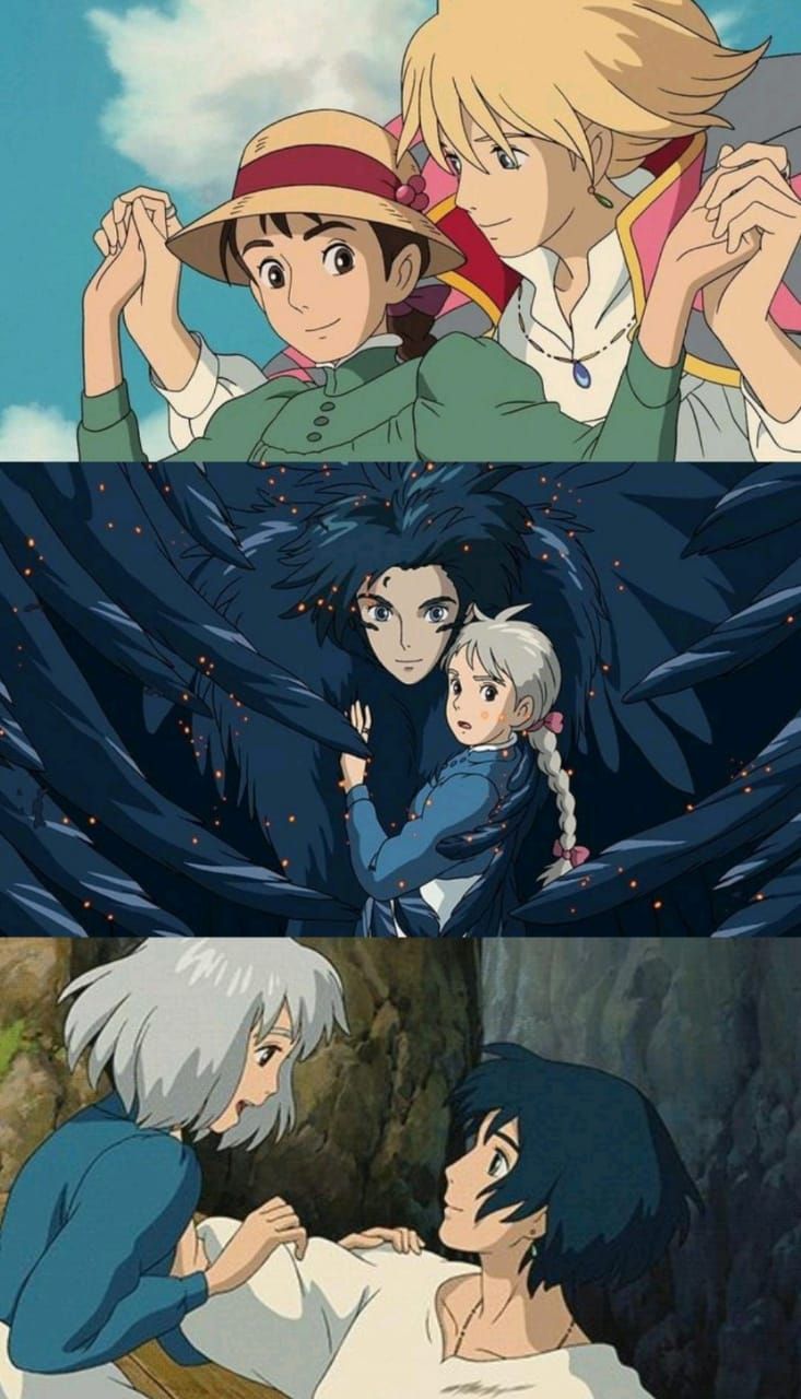 two different anime scenes with one being hugging the other