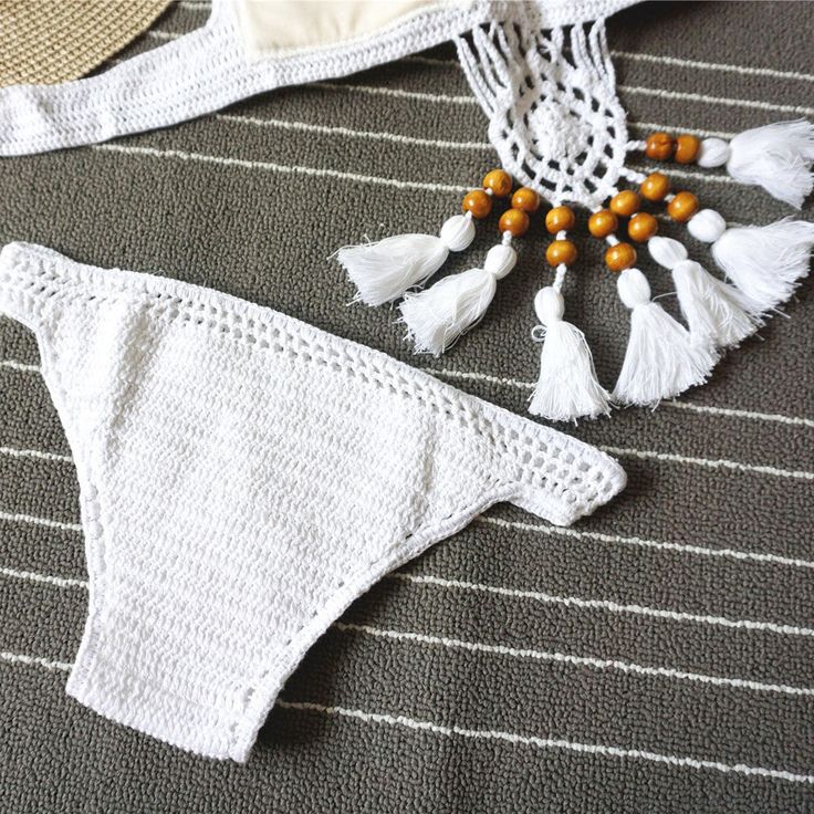 FREE Shipping Worldiwde: Show off some skin and look gorgeous all summer long in this cute Handmade Bohemian Crochet Bikini Set! Made from ultra-smooth fabric for the best fit possible. Fits true to size, take your normal size *Please Note: Sale only available while stocks last! Very limited stock. Why shop with us? ✓ Over 40,000+ Happy customers! ✓ 30 Day money back guarantee ✓ Tracking number for every order ✓ Encrypted SSL for 100% protection ✓ Real people on our support team Shipping & Handl Swimsuit Crochet, Halter Crochet, Bohemian Crochet, Bikinis Crochet, Bohemia Style, Crochet Boho, Summer Bikinis, Boho Crochet, Estilo Boho