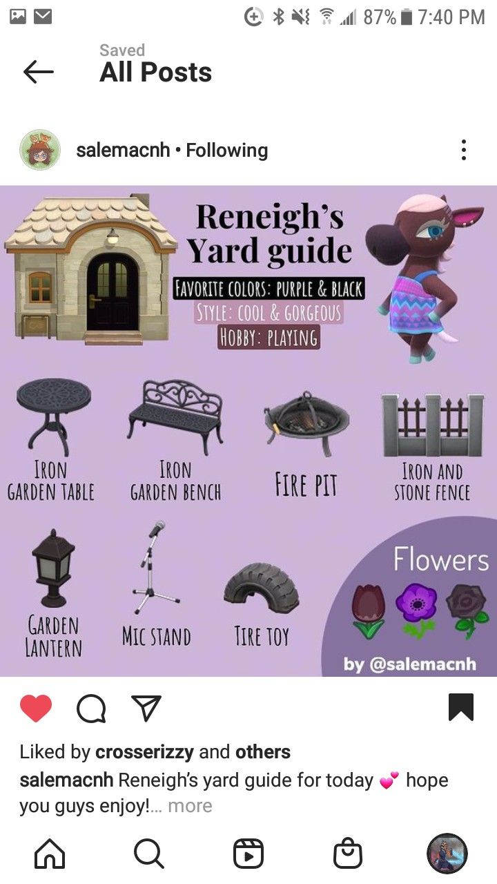 a purple poster with different types of furniture and flowers on the bottom right hand corner